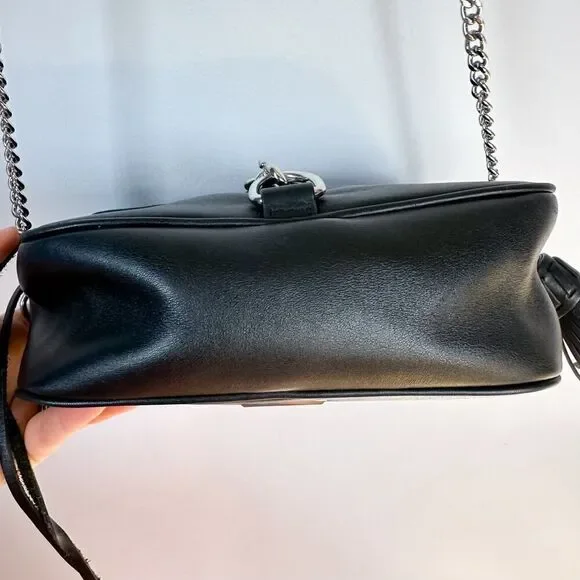 Rebecca Minkoff's M.A.B. Camera Black Leather Crossbody Purse Bag - Picture 15 of 16